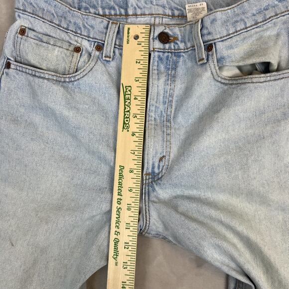 VTG Levis 505 Jeans Mens 34x30 Light Wash Denim Regular Fit Straight USA Grunge - Picture 7 of 15